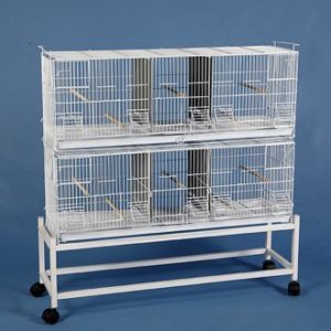 Combo: Galvanized Zinc Plated Stack & Lock Breeder Bird Flight Cage Breeding Nest Door